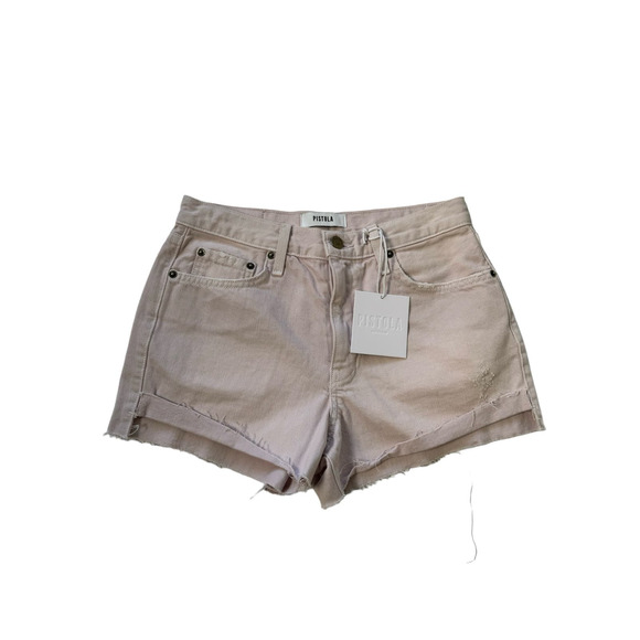 pistola Pants - Pistola Women's High Rise Lavender Frayed Cut Off Jean Shorts‎ Size 27